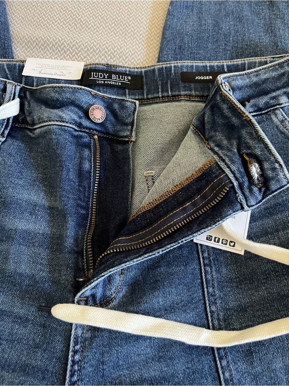 NWT Judy Blue Women's Denim Jogger Jeans Plus Size 18W- NEW - Picture 12 of 12